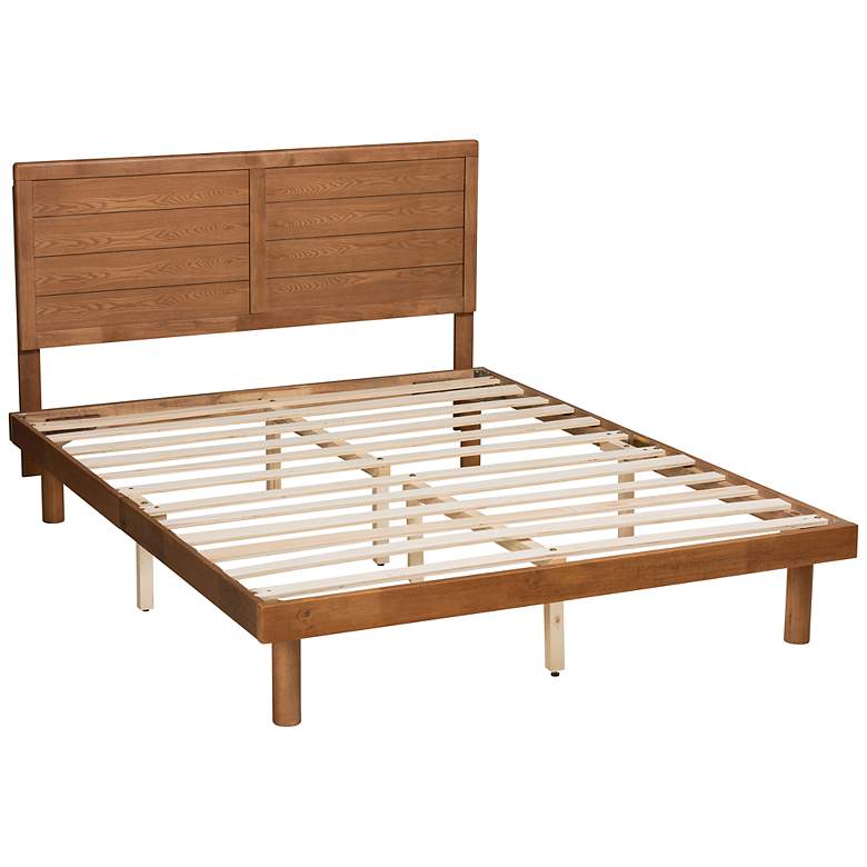 Image 2 Baxton Studio Daina Ash Walnut Wood Full Size Platform Bed