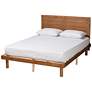 Baxton Studio Daina Ash Walnut Wood Full Size Platform Bed