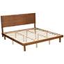 Baxton Studio Daina Ash Walnut Wood King Size Platform Bed