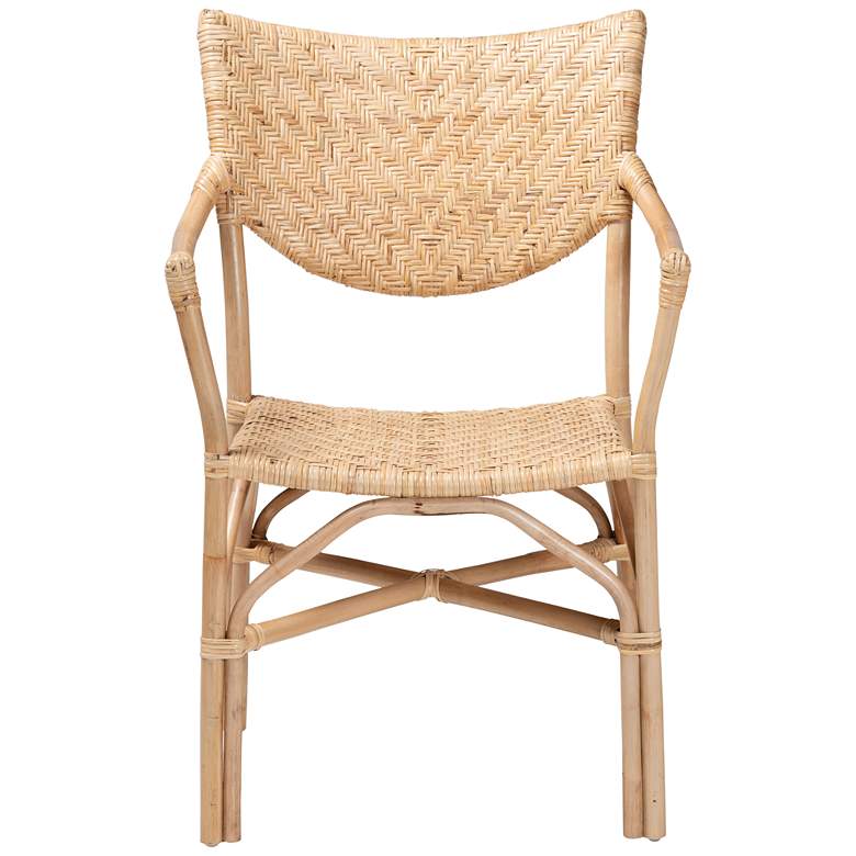 Image 6 Baxton Studio Damani Natural Brown Rattan Dining Chair more views