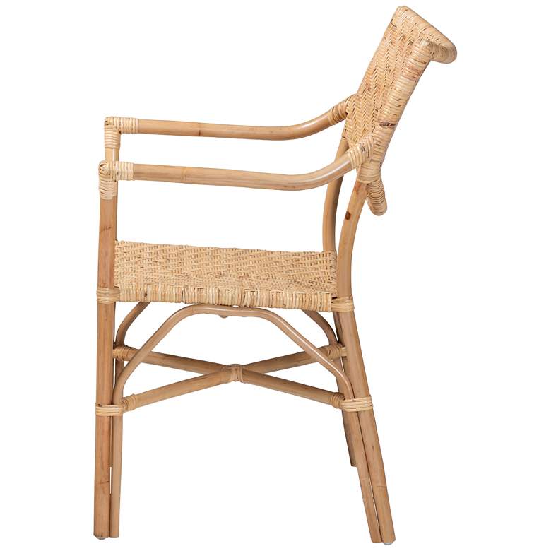 Image 7 Baxton Studio Damani Natural Brown Rattan Dining Chair more views