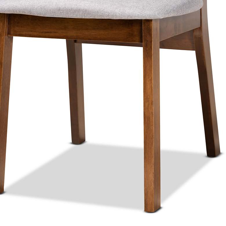 Image 4 Baxton Studio Damara Gray Fabric 5-Piece Dining Set more views
