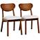 Baxton Studio Damara Gray Fabric Dining Chairs Set of 2