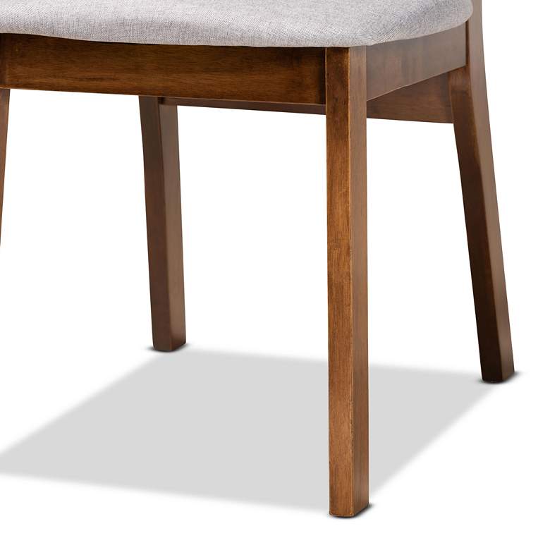 Image 4 Baxton Studio Damara Gray Fabric Dining Chairs Set of 2 more views
