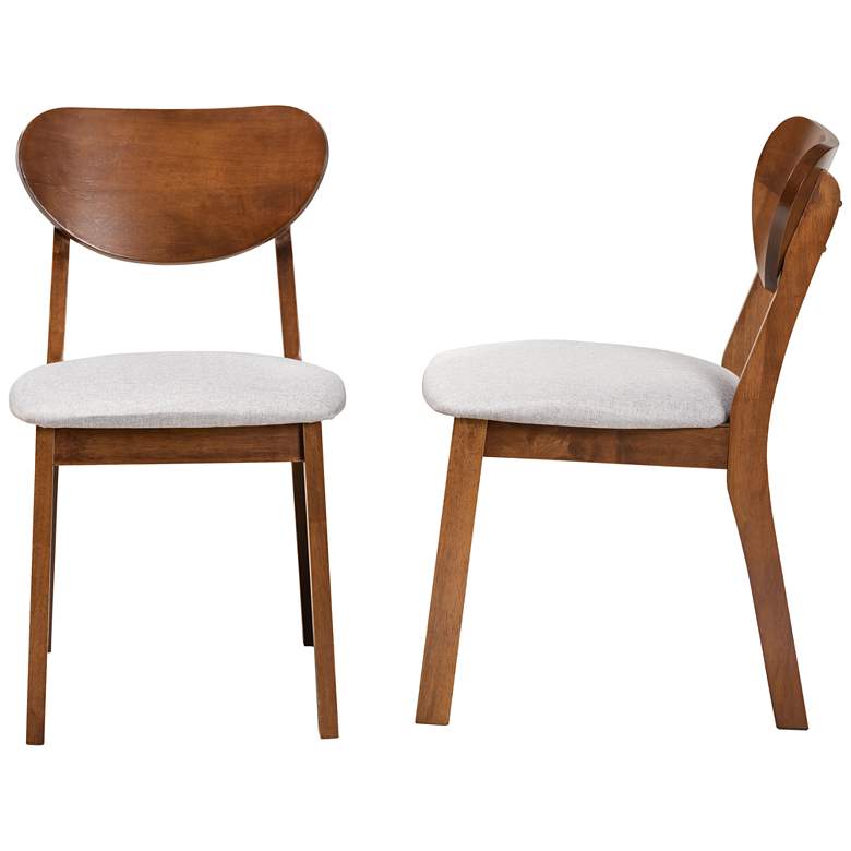 Image 6 Baxton Studio Damara Gray Fabric Dining Chairs Set of 2 more views