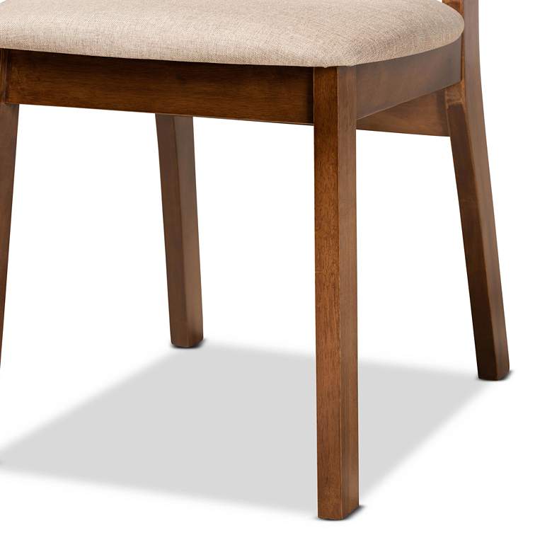 Image 4 Baxton Studio Damara Sand Fabric Dining Chairs Set of 2 more views