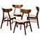 Baxton Studio Danica Fabric Upholstered 4-Piece Dining Chair Set
