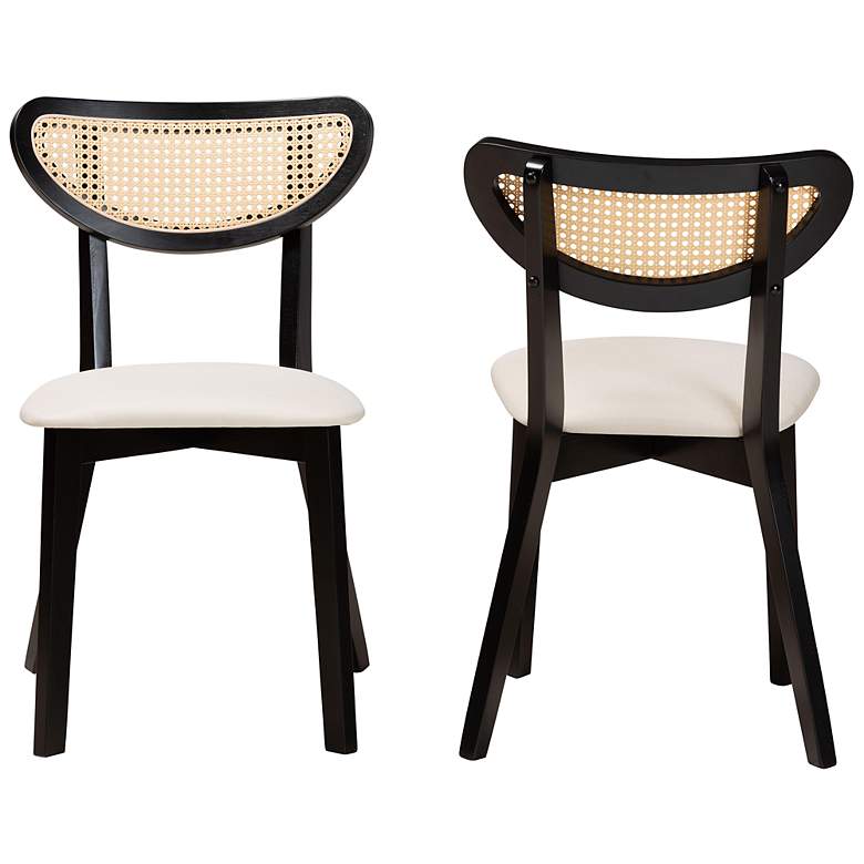 Image 6 Baxton Studio Dannell Black Wood Dining Chairs Set of 2 more views