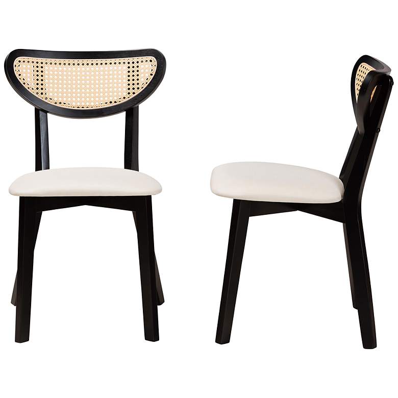 Image 7 Baxton Studio Dannell Black Wood Dining Chairs Set of 2 more views