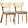 Baxton Studio Dannell Natural Oak Dining Chairs Set of 2