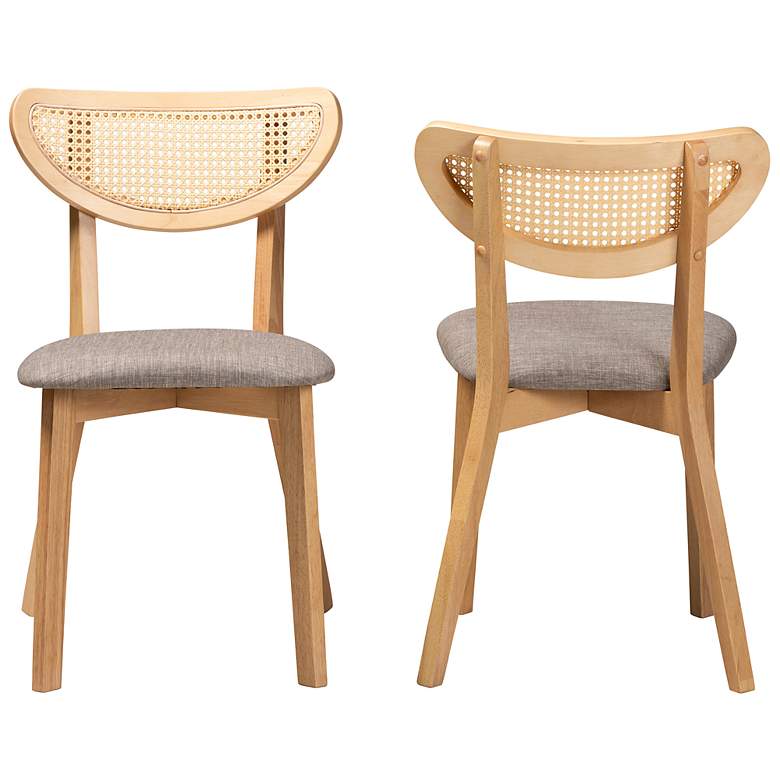 Image 6 Baxton Studio Dannell Natural Oak Dining Chairs Set of 2 more views