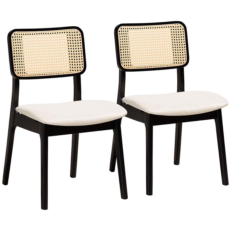 Image 2 Baxton Studio Dannon Black Wood Dining Chairs Set of 2