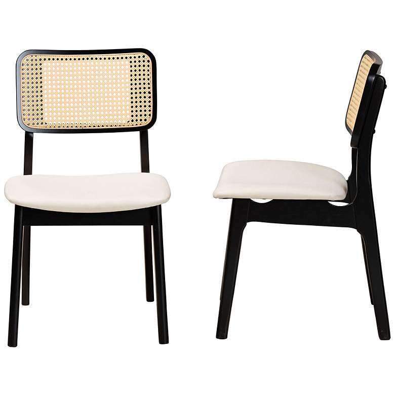 Image 6 Baxton Studio Dannon Black Wood Dining Chairs Set of 2 more views