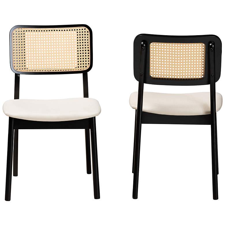 Image 7 Baxton Studio Dannon Black Wood Dining Chairs Set of 2 more views