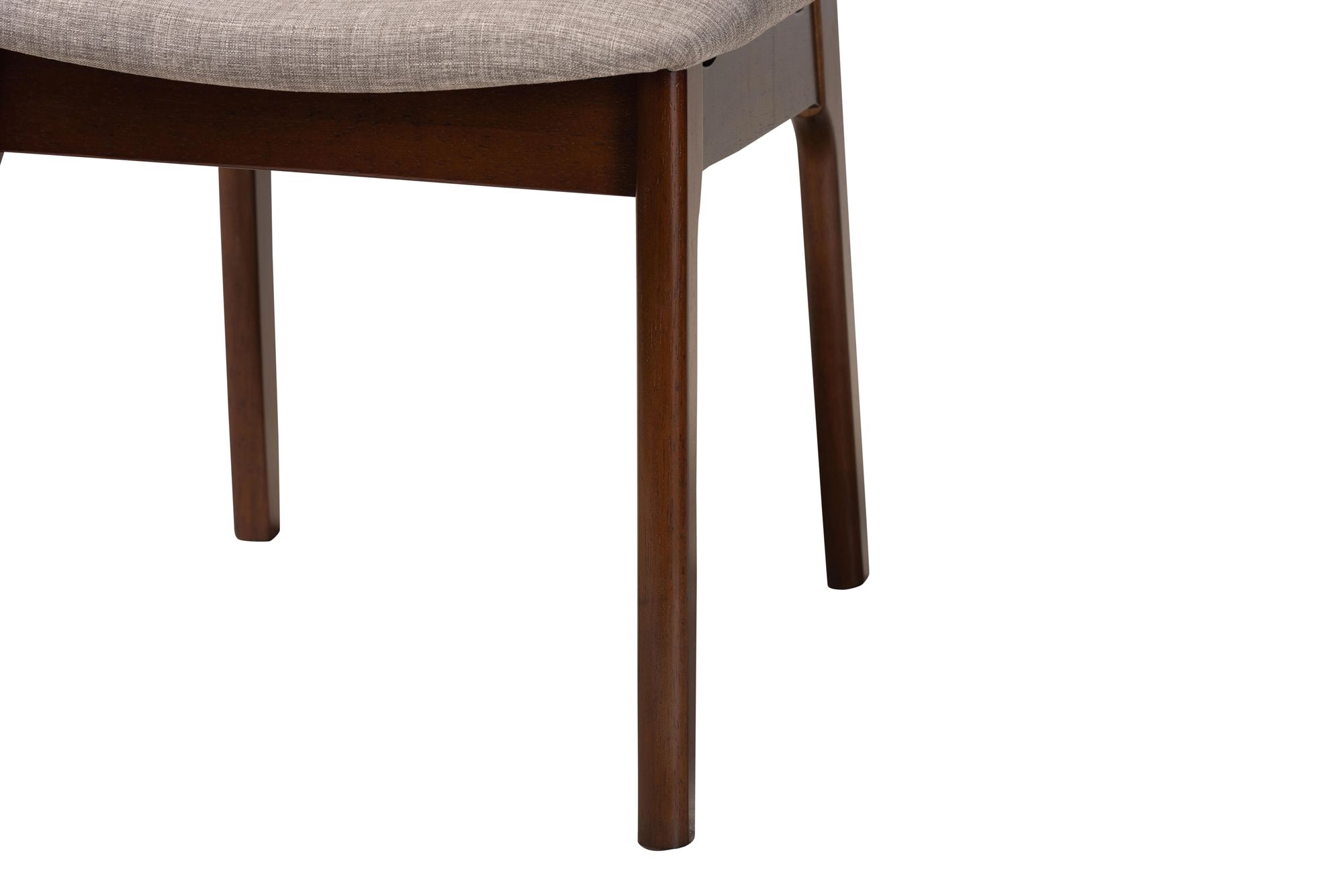 Image 4 Baxton Studio Dannon Grey Fabric Walnut Wood 2-Piece Dining Chair Set more views