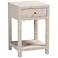 Baxton Studio Dansby Modern Beige Faux Shagreen 1-Drawer End Table