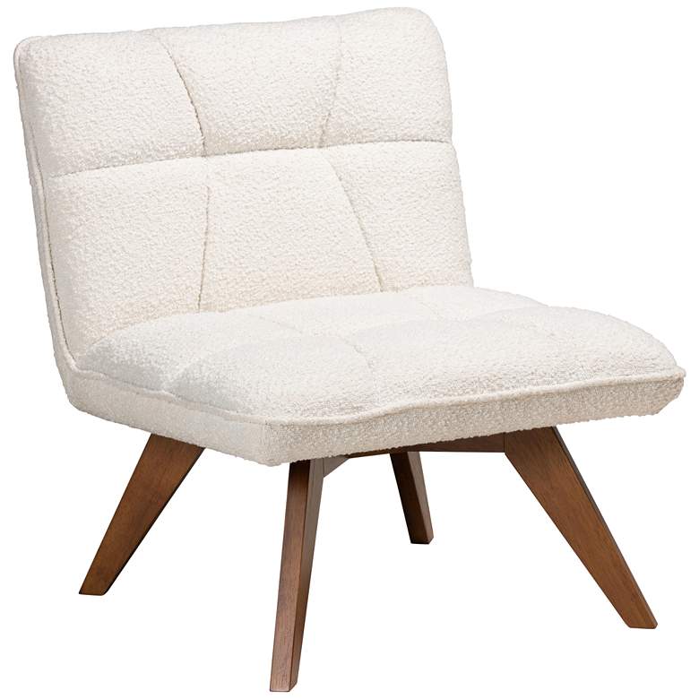 Image 2 Baxton Studio Darielle Cream Tufted Fabric Accent Chair