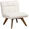 Baxton Studio Darielle Cream Tufted Fabric Accent Chair