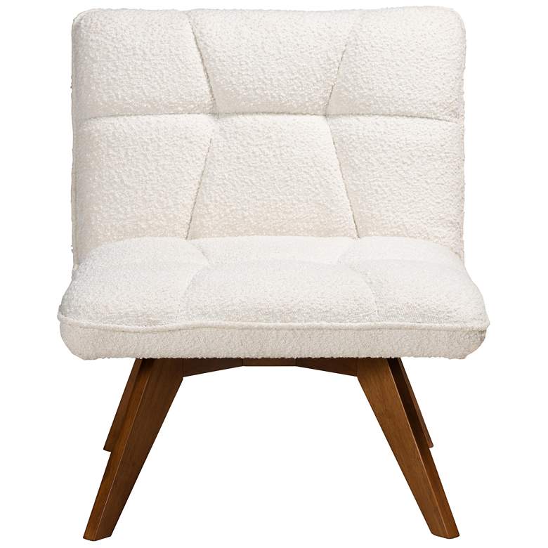 Image 6 Baxton Studio Darielle Cream Tufted Fabric Accent Chair more views