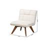 Baxton Studio Darielle Cream Tufted Fabric Accent Chair