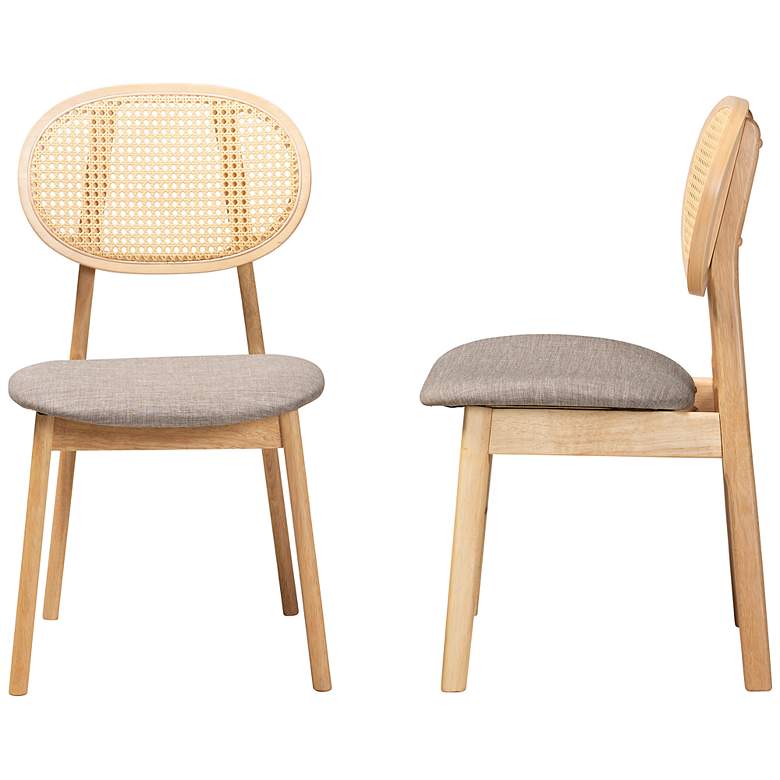Image 7 Baxton Studio Darrion Natural Oak Dining Chairs Set of 2 more views