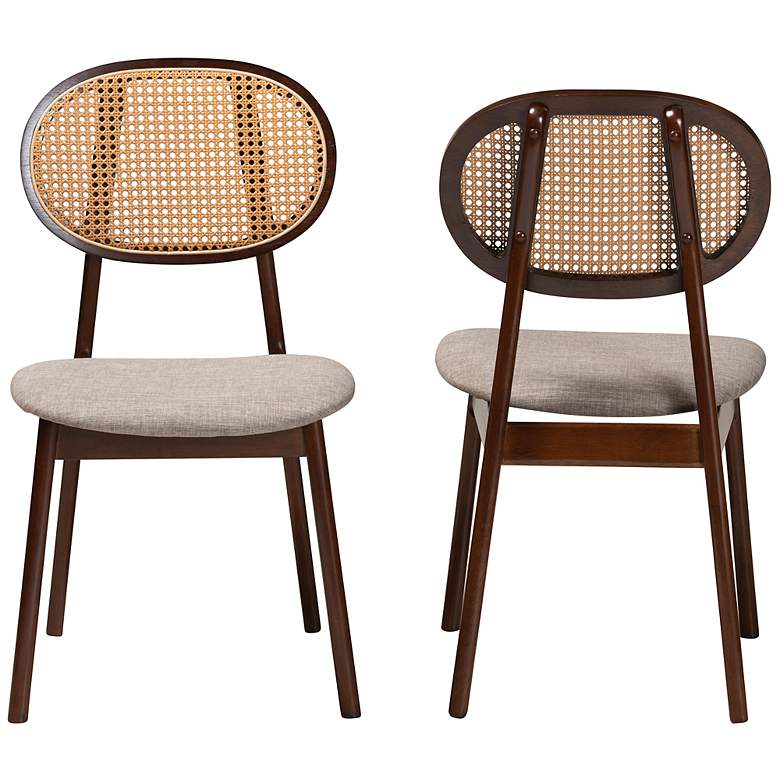 Image 6 Baxton Studio Darrion Walnut Brown Dining Chairs Set of 2 more views