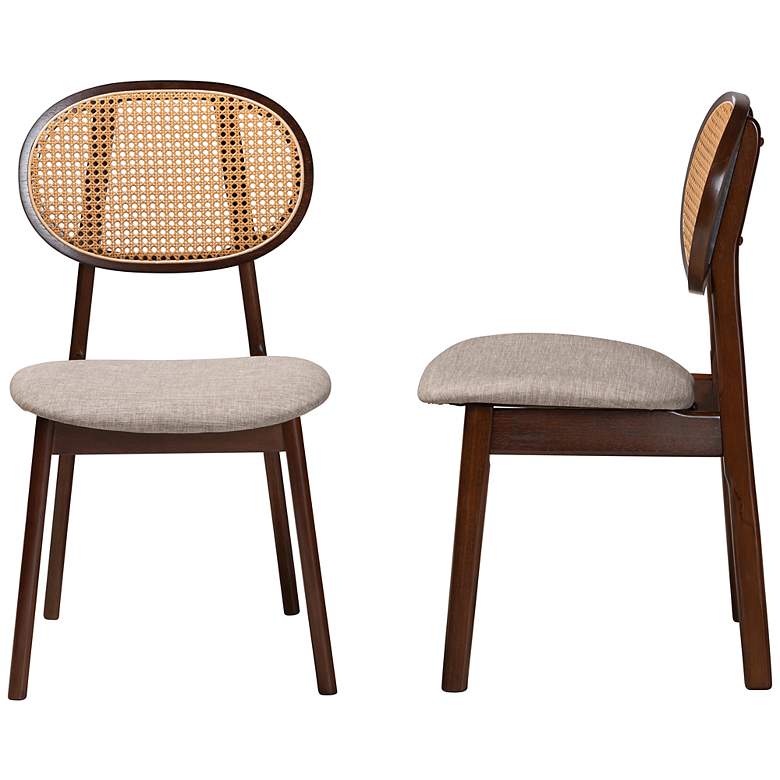 Image 7 Baxton Studio Darrion Walnut Brown Dining Chairs Set of 2 more views