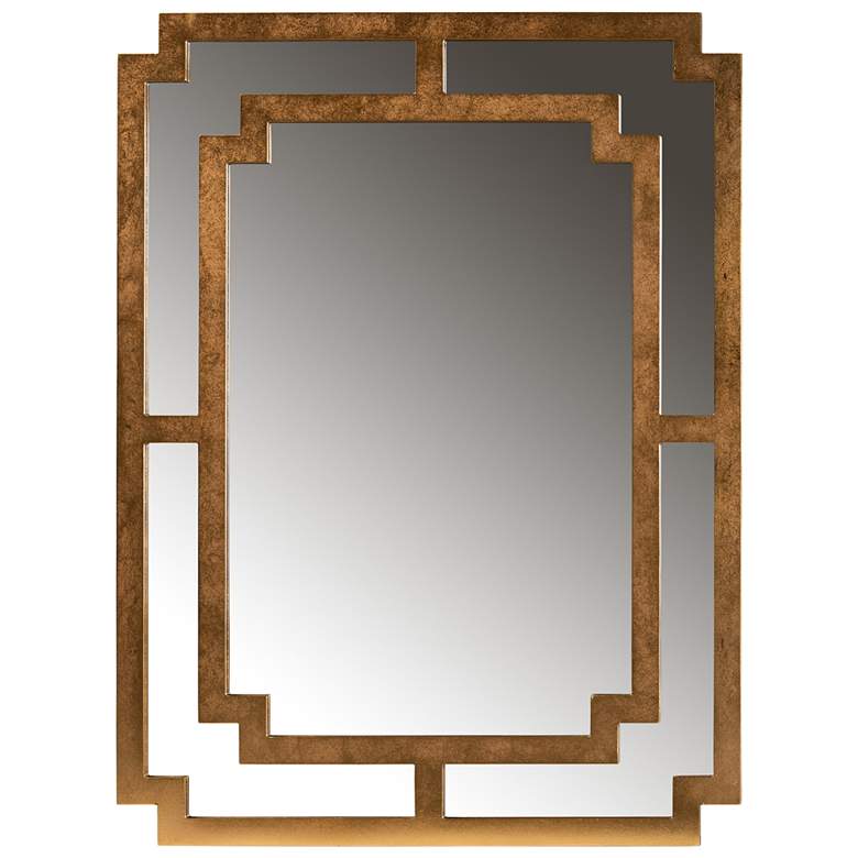 Image 2 Baxton Studio Dayana Antique Gold Finished Wood Accent Wall Mirror