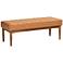 Baxton Studio Daymond Tufted Tan Faux Leather Dining Bench