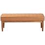 4_Baxton Studio Daymond Tufted Tan Faux Leather Dining Bench more views