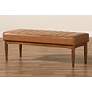 6_Baxton Studio Daymond Tufted Tan Faux Leather Dining Bench more views