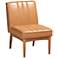 Baxton Studio Daymond Tufted Tan Faux Leather Dining Chair