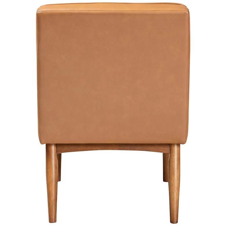 Image 7 Baxton Studio Daymond Tufted Tan Faux Leather Dining Chair more views