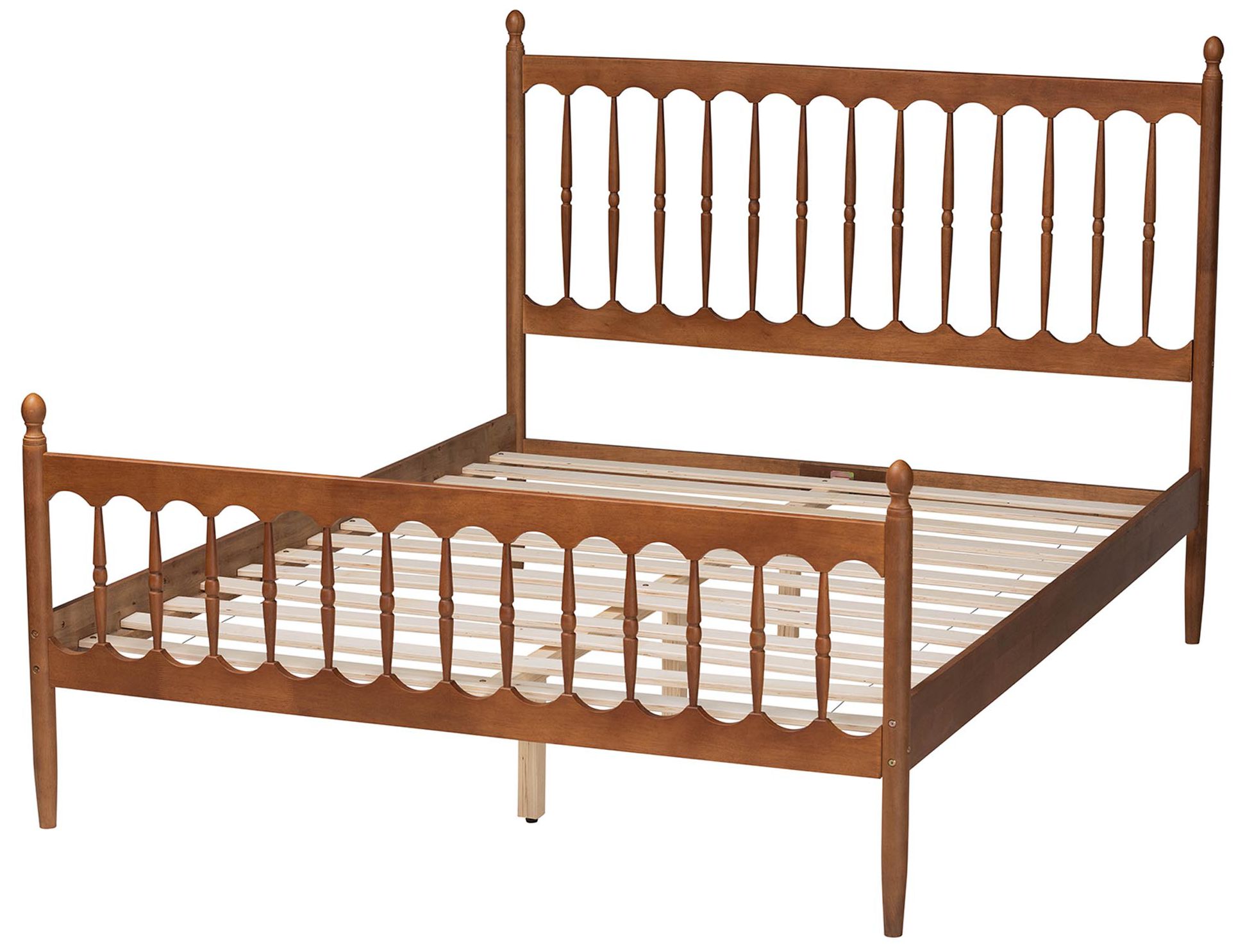 Image 4 Baxton Studio Deance Retro-Modern Wood Queen Size Platform Bed more views