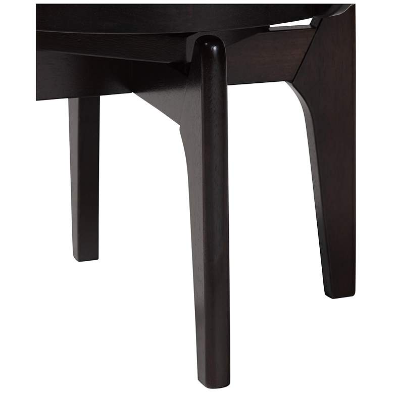 Image 7 Baxton Studio Delacruz Swivel Dining Chair with Faux Leather Upholstery more views