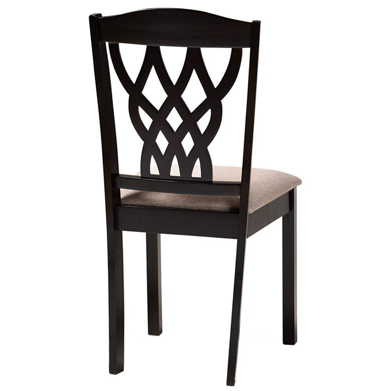 Image 2 Baxton Studio Delilah Sand Fabric Upholstered Wood 2-Piece Dining Chair Set more views
