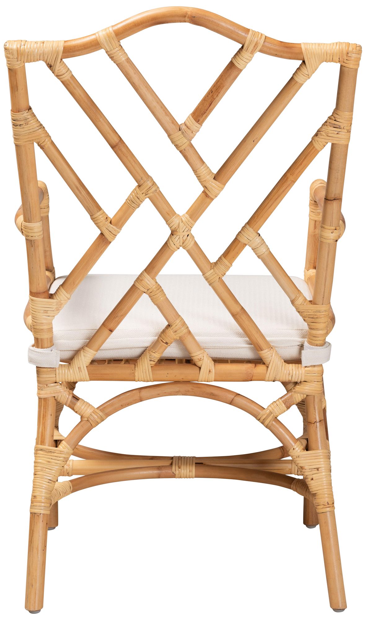 Baxton Studio Delta Natural Rattan Dining Armchair