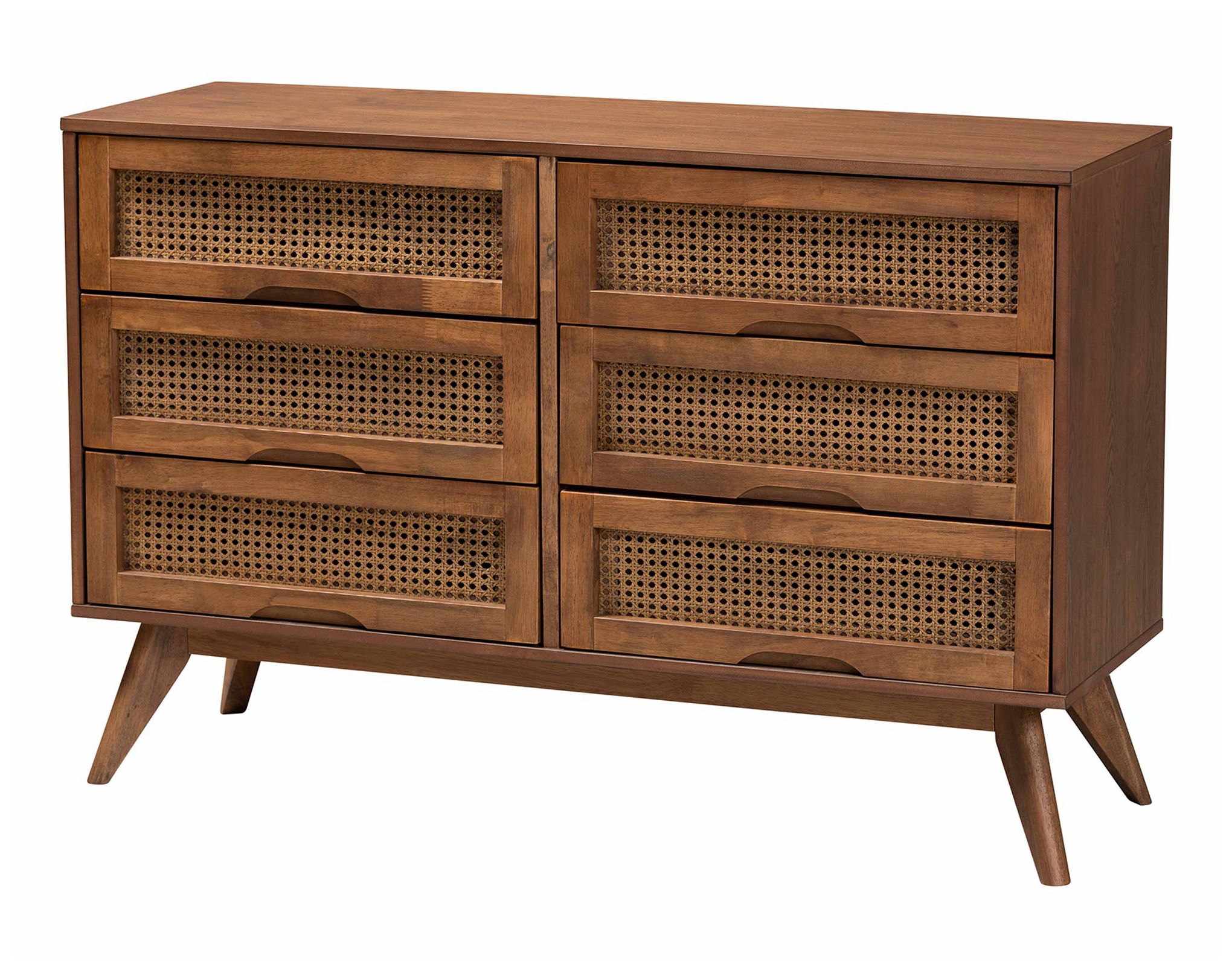 Baxton Studio Demeter Mid Century Wood Full Size 5-Piece Bedroom Set