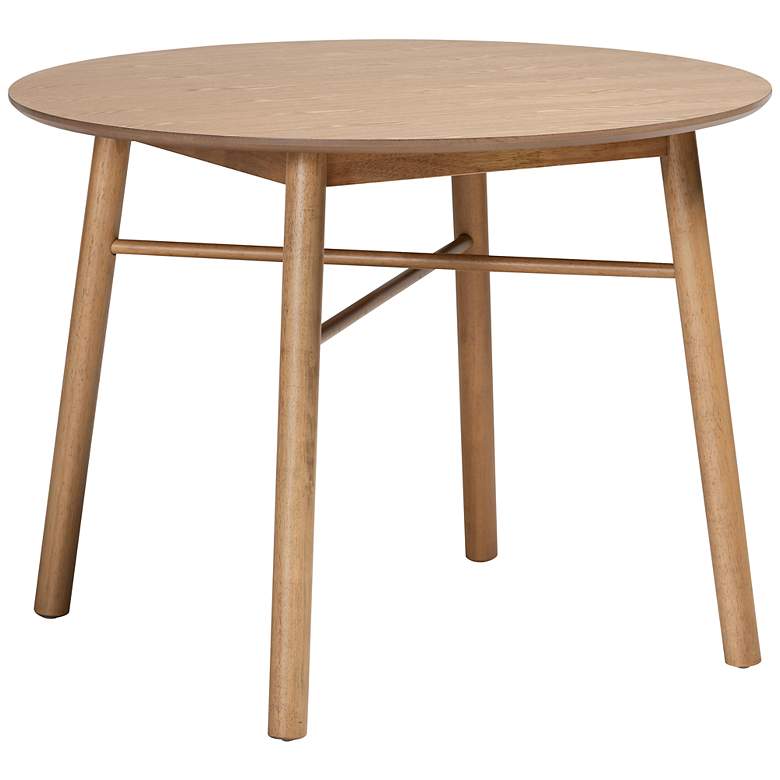Image 2 Baxton Studio Denmark 39 1/2" Wide Modern Oak Wood Round Dining Table