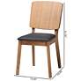 Baxton Studio Denmark Oak Brown Wood Dining Chairs Set of 2