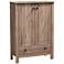 Baxton Studio Derek Natural Oak 2-Door 1-Drawer Shoe Cabinet