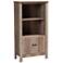 Baxton Studio Derek Natural Oak 2-Door 3-Tier Bookcase