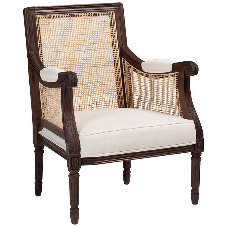 Image 2 Baxton Studio Desmond Dark Brown Wood Accent Chair