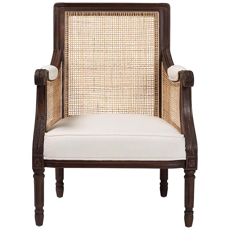 Image 6 Baxton Studio Desmond Dark Brown Wood Accent Chair more views