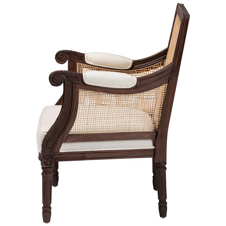 Image 7 Baxton Studio Desmond Dark Brown Wood Accent Chair more views