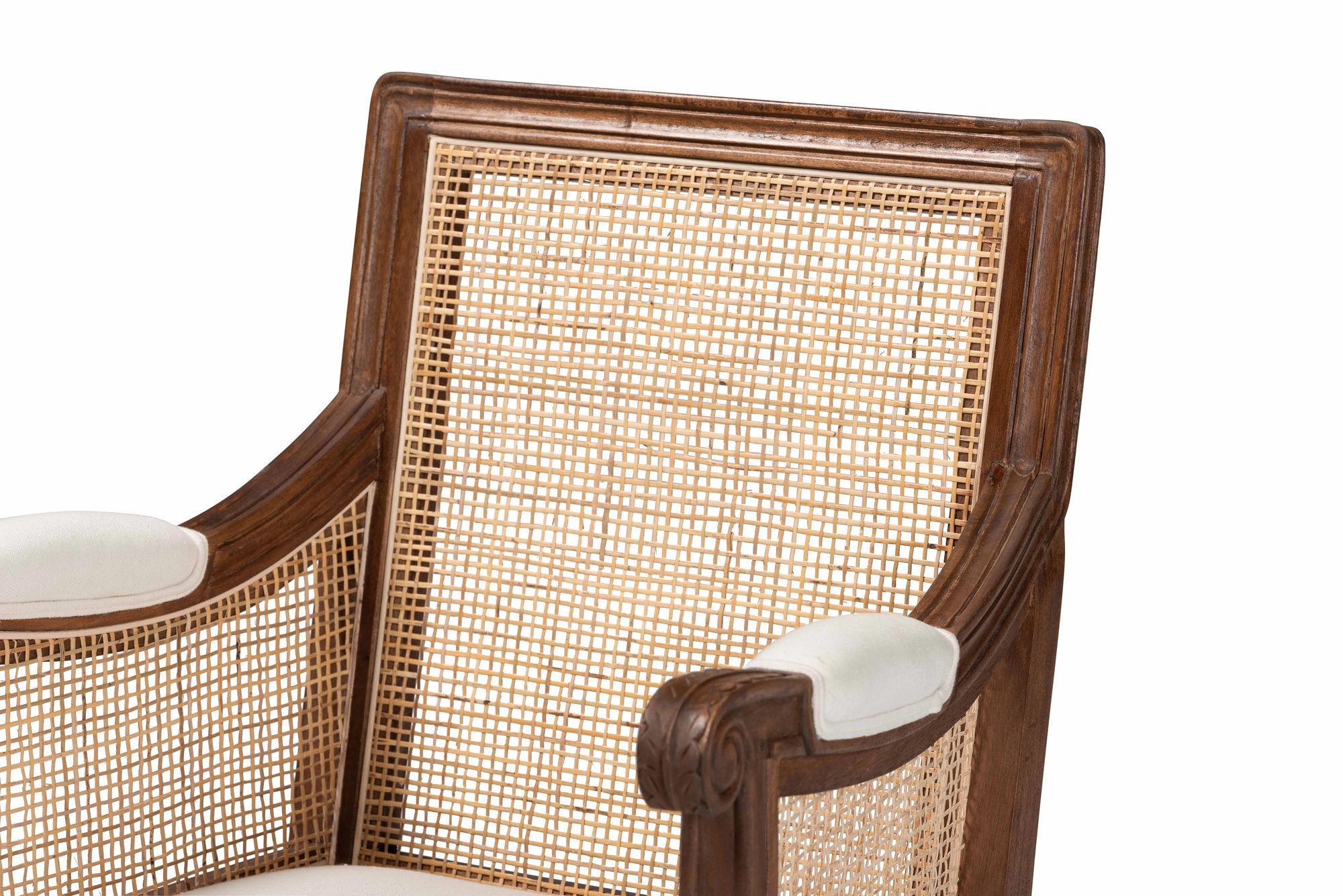 Image 3 Baxton Studio Desmond Walnut Brown Wood Accent Chair more views