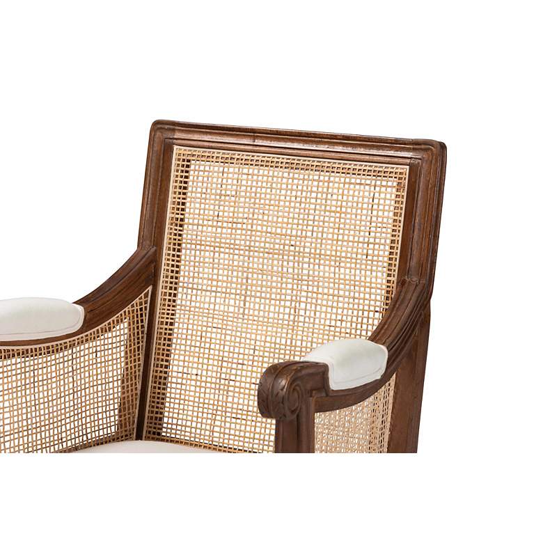Image 3 Baxton Studio Desmond Walnut Brown Wood Accent Chair more views