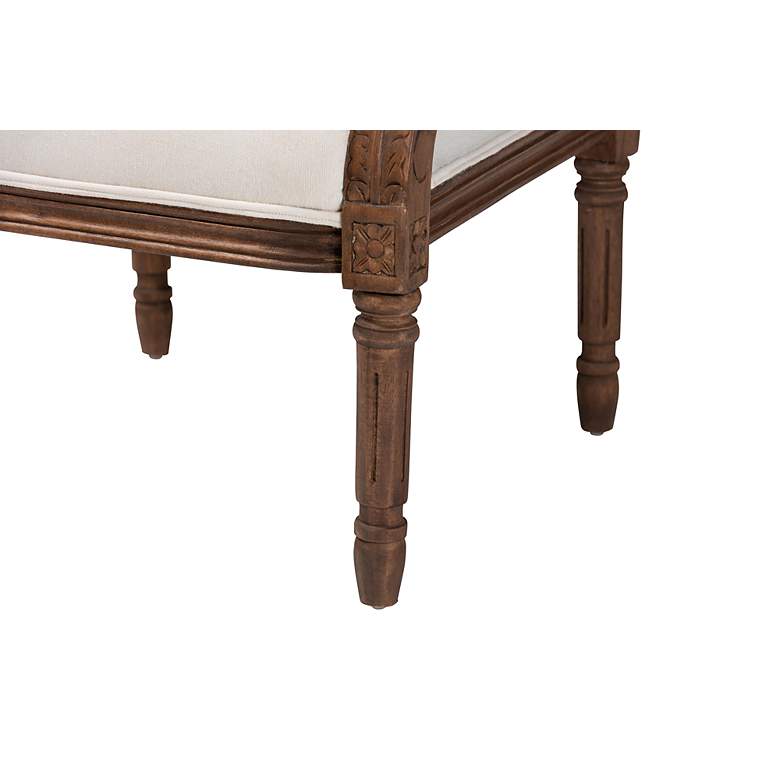 Image 4 Baxton Studio Desmond Walnut Brown Wood Accent Chair more views