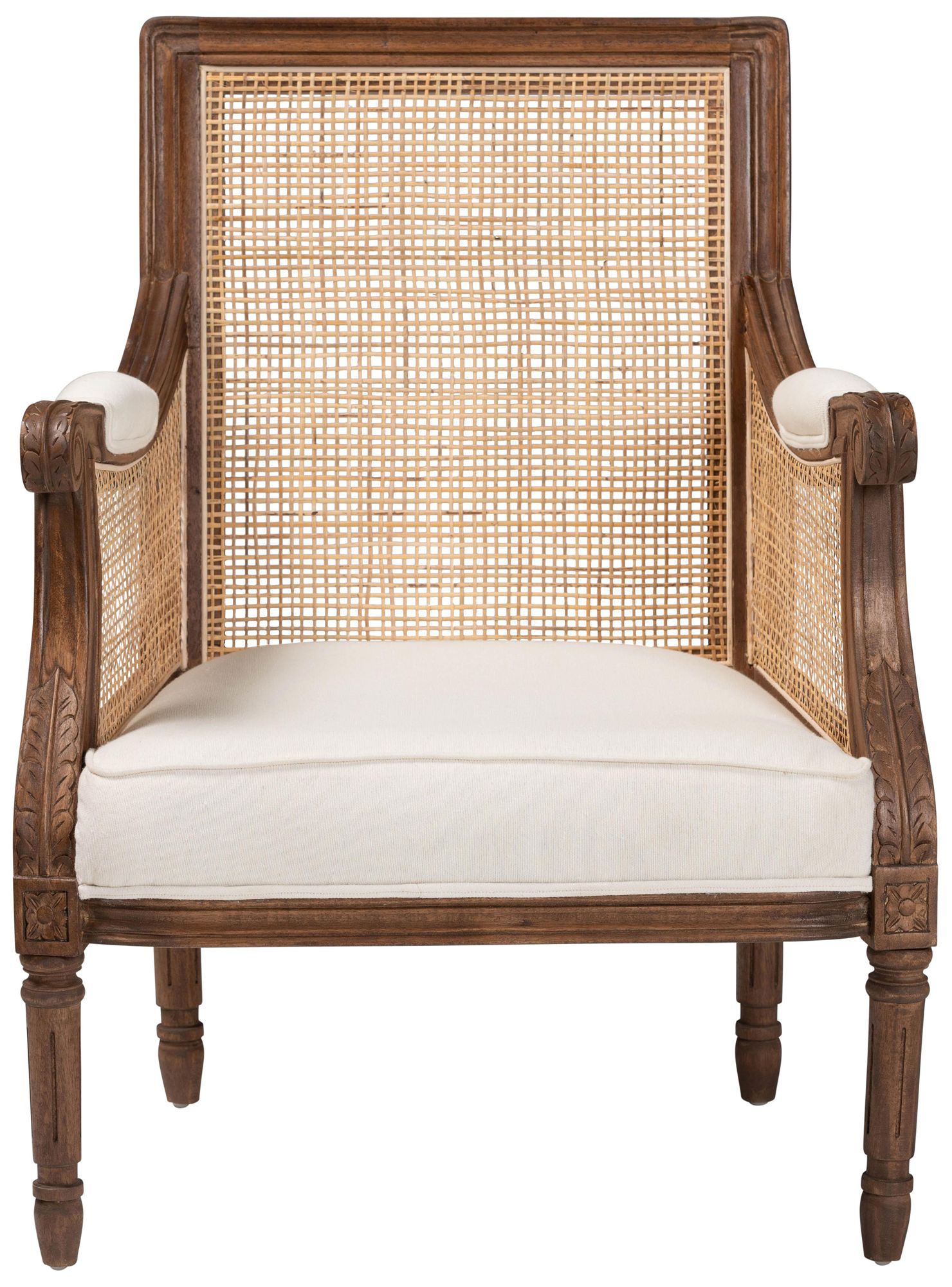 Image 6 Baxton Studio Desmond Walnut Brown Wood Accent Chair more views
