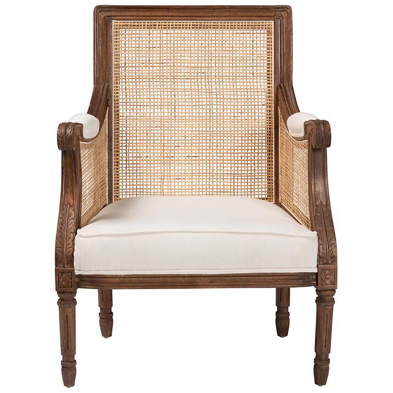 Image 6 Baxton Studio Desmond Walnut Brown Wood Accent Chair more views